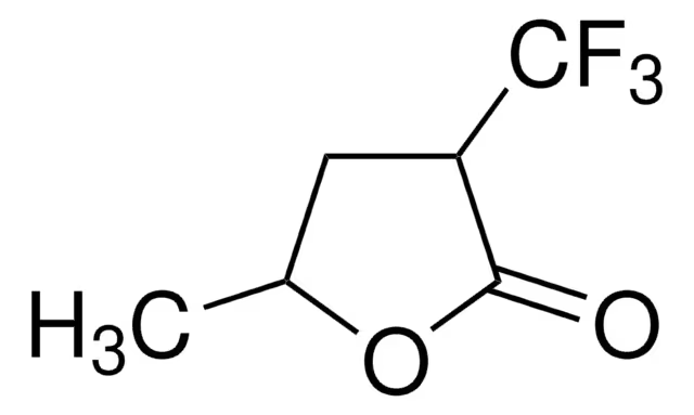 4-Hydroxy-2-trifluoromethylpentanoic acid lactone structure, CAS 139547-12-9