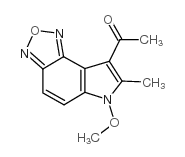 1-(6-Methoxy-7-methyl-6H-[1,2,5]oxadiazolo[3,4-e]indol-8-yl)ethanone structure, CAS 306935-64-8