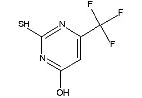 4-Hydroxy-6-(trifluoromethyl)pyrimidine-2-thiol structure, CAS 368-54-7