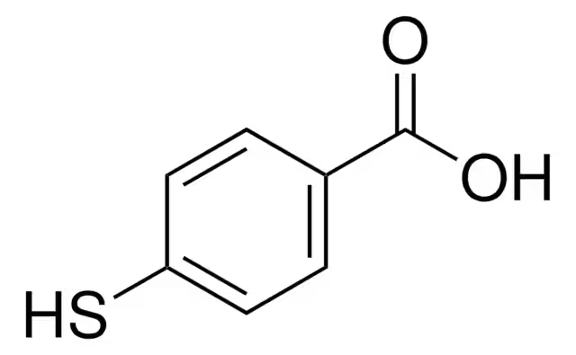 4-Mercaptobenzoic acid structure, CAS 1074-36-8