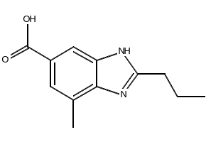 4-Methyl-2-propyl-1H-benzimidazole-6-carboxyboxylic acid structure, CAS 152628-03-0