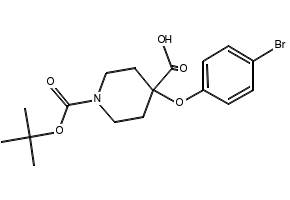 1-(tert-Butoxycarbonyl)piperidine-4-carboxylic acid structure, CAS 174316-71-3