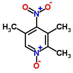 4-Nitro-2,3,5-trimethylpyridine-N-oxide structure, CAS 86604-79-7