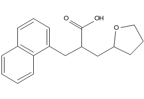 1-(Tetrahydro-2-furyl)-3-(1-naphthyl) propane-2-carboxylic acid structure, CAS 25379-26-4