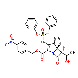 4-Nitrobenzyl-(1R,5R,6S)-6-[(1R)-1-hydroxyethyl]-2-[(diphenylphosphono)oxy]-1-methylcarbapen-2-em-3-carboxylic acid structure, CAS 90776-59-3