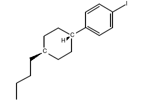 1-(trans-4-n-Butylcyclohexyl)-4-iodobenzene structure, CAS 114834-79-6