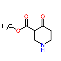 4-Oxo-piperidine-3-carboxylic acid methyl ester structure, CAS 108554-34-3