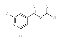 5-(2,6-Dichloro-4-pyridyl)-1,3,4-oxadiazole-2-thiol structure, CAS 119221-62-4