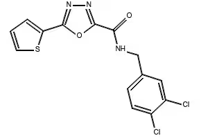 5-(3,4-Dichlorobenzyl)-1,3,4-oxadiazole-2-thiol structure, CAS 306936-93-6