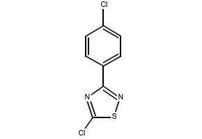 5-(4-Bromobenzylsulfonyl)-3-chloro-1,2,4-thiadiazole structure, CAS 494763-24-5