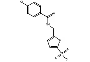 5-(4-Chlorobenzamidomethyl)thiophene-2-sulphonyl chloride structure, CAS 166964-34-7