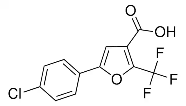 5-(4-Chlorophenyl)-2-(trifluoromethyl)furan-3-carboxylic acid structure, CAS 175276-60-5