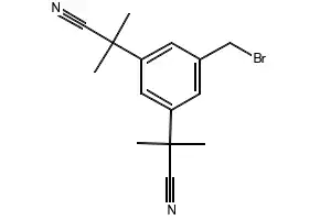 5-(Bromomethyl)-alpha,alpha,alpha,alpha-tetramethyl-1,3-benzenediacetonitrile structure, CAS 120511-84-4