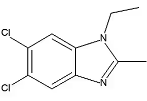 5,6-Dichloro-1-ethyl-2-methylbenzimidazole structure, CAS 3237-62-5