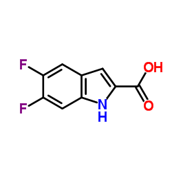 5,6-Difluoroindole-2-carboxylic acid structure, CAS 169674-35-5