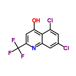 5,7-Dichloro-4-hydroxy-2-(trifluoromethyl)quinoline structure, CAS 59108-13-3