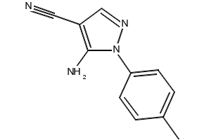 5-Amino-1-(4-methylphenyl)-1H-pyrazole-4-carbonitrile structure, CAS 103646-82-8