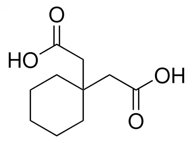 1,1-Cyclohexanediacetic acid structure, CAS 4355-11-7