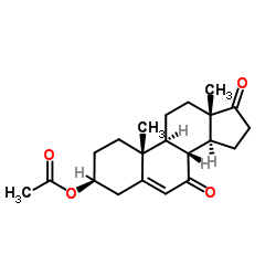 5-Androsten-3-beta-ol-7,17-dione acetate structure, CAS 1449-61-2