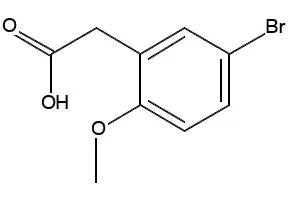 5-Bromo-2-methoxyphenylacetic acid structure, CAS 7017-48-3
