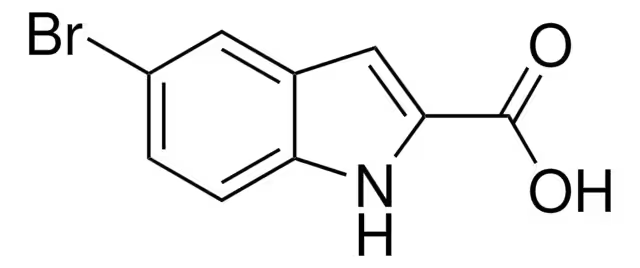 5-Bromoindole-2-carboxylic acid structure, CAS 7254-19-5