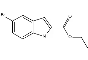 5-Bromoindole-2-carboxylic acid ethyl ester structure, CAS 16732-70-0