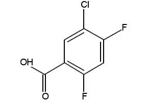 5-Chloro-2,4-difluorobenzoic acid structure, CAS 130025-33-1
