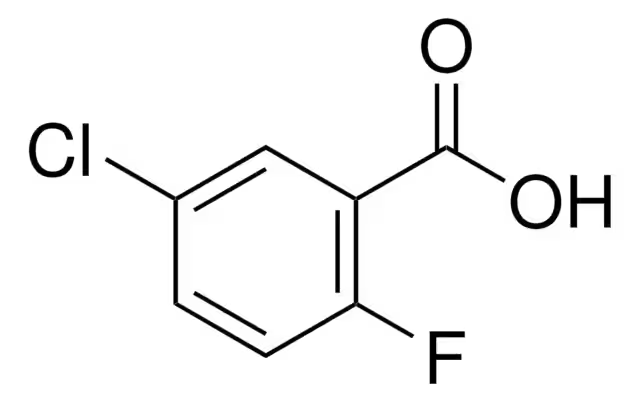 5-Chloro-2-fluorobenzoic acid structure, CAS 394-30-9