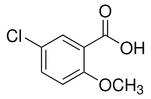 5-Chloro-2-methoxybenzoic acid structure, CAS 3438-16-2
