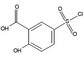 5-Chlorosulfonyl-2-hydroxybenzoic acid structure, CAS 17243-13-9