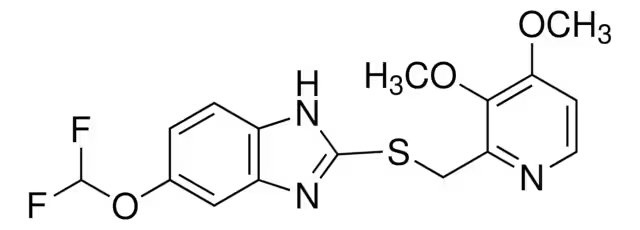 5-Difluoromethoxy-2-[(3,4-dimethoxy-2-pyridinyl)methyl]thio-1H-benzimidazole structure, CAS 102625-64-9