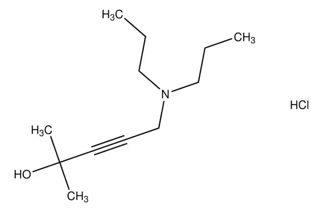 5-Dimethylamino-2-methyl-3-pentyn-2-ol structure, CAS 25400-83-3