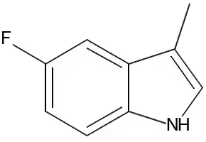 5-Fluoro-3-methylindole structure, CAS 392-13-2