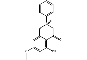 5-Hydroxy-7-methoxy-2-phenylchroman-4-one structure, CAS 480-37-5