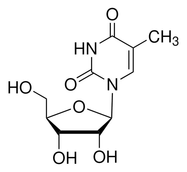 5-Methyluridine structure, CAS 1463-10-1