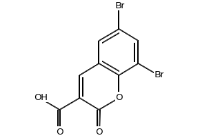 6,8-Dibromocoumarin-3-carboxylic acid structure, CAS 3855-87-6