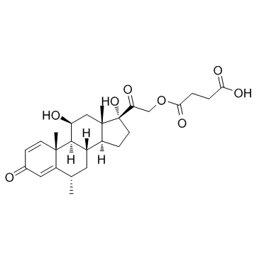 6alpha-Methylprednisolone hemisuccinate structure, CAS 2921-57-5
