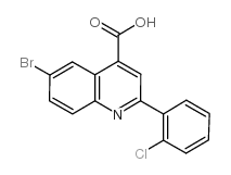 6-Bromo-2-(2-chlorophenyl)quinoline-4-carboxylicacid structure, CAS 445289-24-7