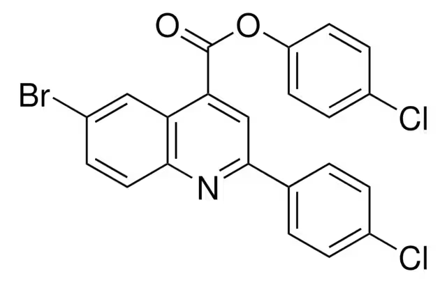 6-Bromo-2-(4-chlorophenyl)quinoline-4-carboxylicacid structure, CAS 351327-32-7
