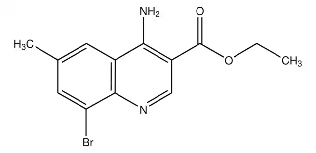 6-Bromo-2-(4-chlorphenyl)-3-methylquinoline-4-carboxylic acid structure, CAS 438531-53-4