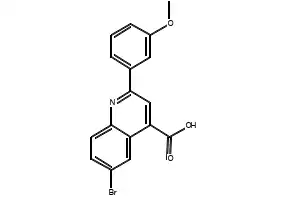 6-Bromo-2-(4-methoxyphenyl)-3-methylquinoline-4-carboxylic acid structure, CAS 354539-71-2
