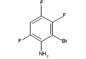 6-Bromo-2,4,5-trifluoroaniline structure, CAS 1481-21-6