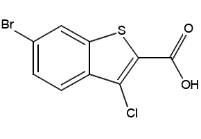 6-Bromo-3-chlorobenzo[b]thiophene-2-carboxylicacid structure, CAS 438613-29-7