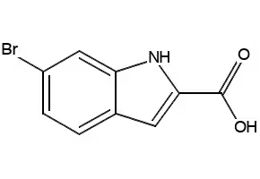 6-Bromoindole-2-carboxylic acid structure, CAS 16732-65-3
