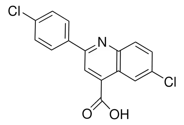 6-Chloro-2-(4-chlorophenyl)-4-quinoline carboxylic acid structure, CAS 126088-20-8