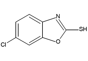 6-Chloro-2-mercaptobenzoxazole structure, CAS 22876-20-6