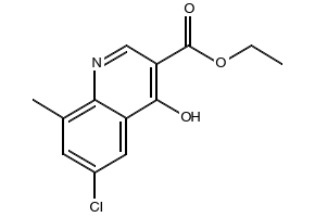 6-Chloro-4-hydroxy-8-methylquinoline-3-carboxylic ethyl ester structure, CAS 228728-86-7