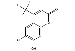 6-Chloro-7-hydroxy-4-(trifluoromethyl)coumarin structure, CAS 119179-66-7