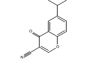 6-Isopropyl-4-oxo-4H-chromene-3-carbonitrile structure, CAS 50743-32-3