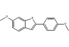 6-Methoxy-2-(4-methoxyphenyl)benzothiophene structure, CAS 63675-74-1
